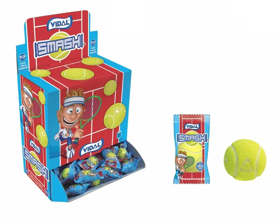 Tennis kauwgom ballen display