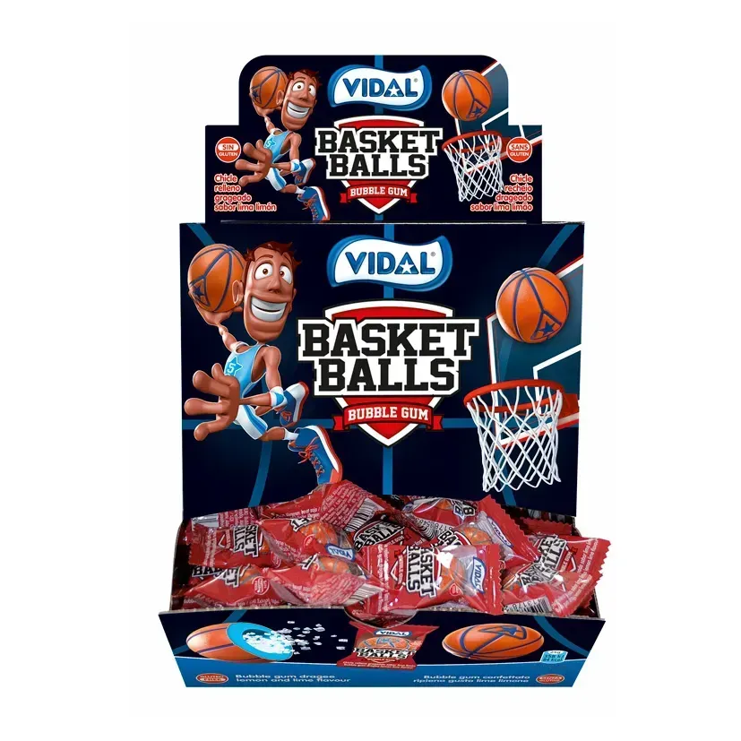 Basketballs Bubble Gum Display